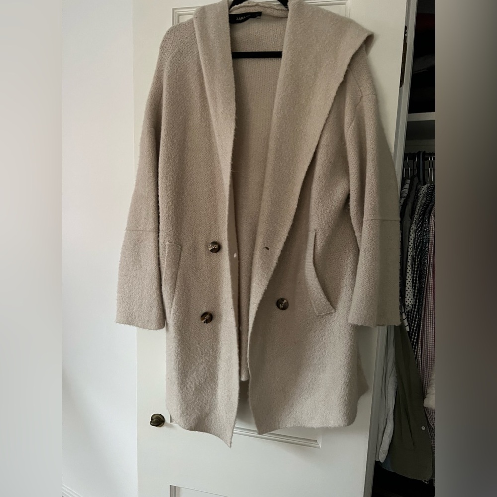 Zara knit cardigan with hood